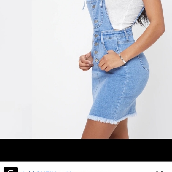 Denim - Raw Hem Denim Dress with Pockets Size XS - Picture 6 of 6